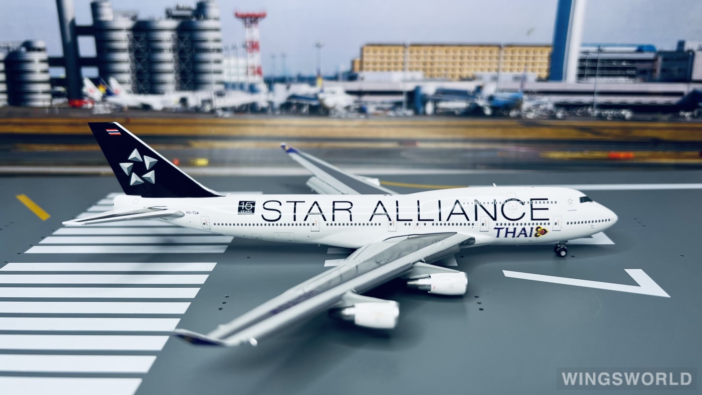 JC Wings 1:400 XX4898A Thai Airways 泰国国际航空 Boeing 747-400 HS-TGW