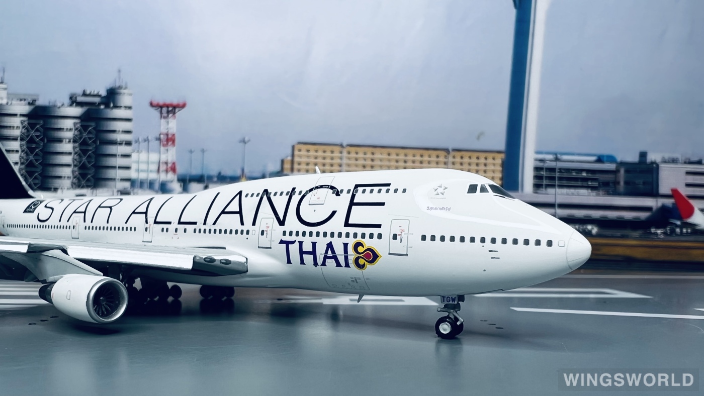 JC Wings 1:400 XX4898A Thai Airways 泰国国际航空 Boeing 747-400 HS-TGW