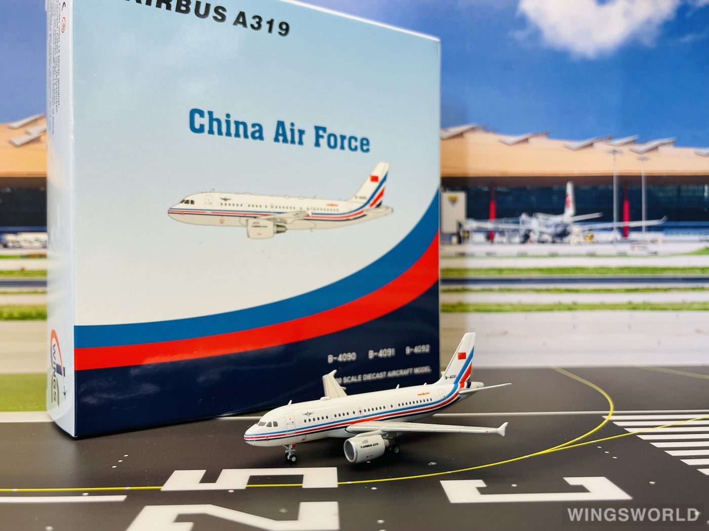 JC Wings 1:400 LH4122 PLAAF 中国空军 Airbus A319 B-4091