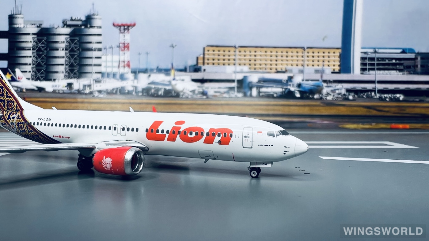 Phoenix 1:400 PH11493 Lion Air 狮子航空 Boeing 737 MAX 8 PK-LQM
