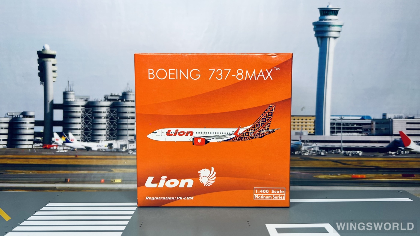 Phoenix 1:400 PH11493 Lion Air 狮子航空 Boeing 737 MAX 8 PK-LQM