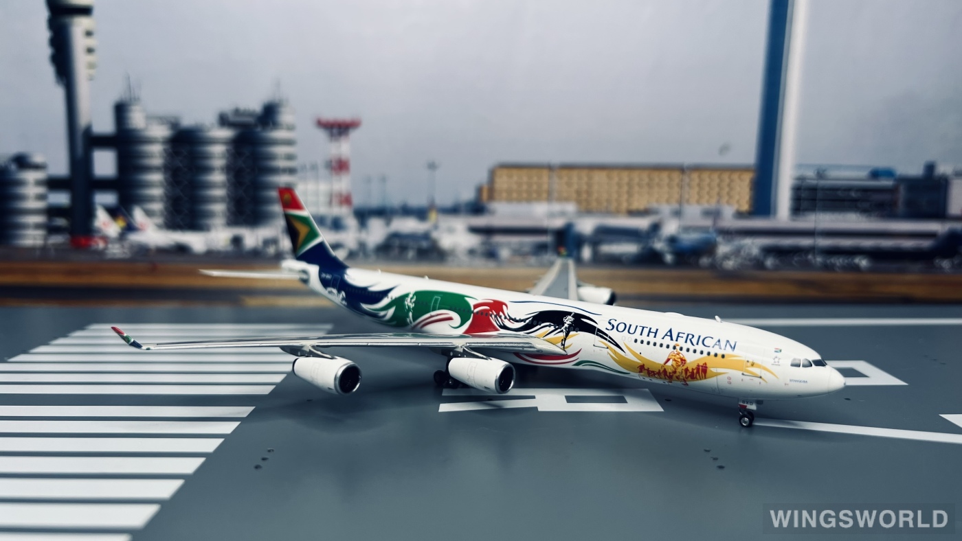 ③South African 南アフリカ航空 エアバスA340-300模型 Phoenix South African Airways for Airbus A340-300 ZS-SXF 1