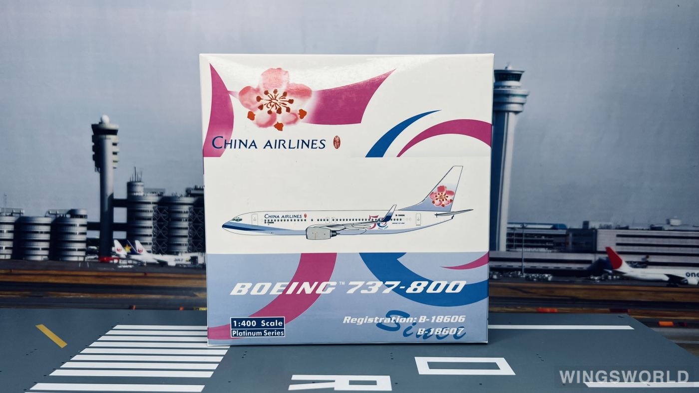 Phoenix 1:400 PH10365A China Airlines 中华航空 Boeing 737-800 B-18606