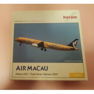 Air Macau 澳门航空 Airbus A321 B-MAJ 2005东亚运动会 561549 Herpa 1:400