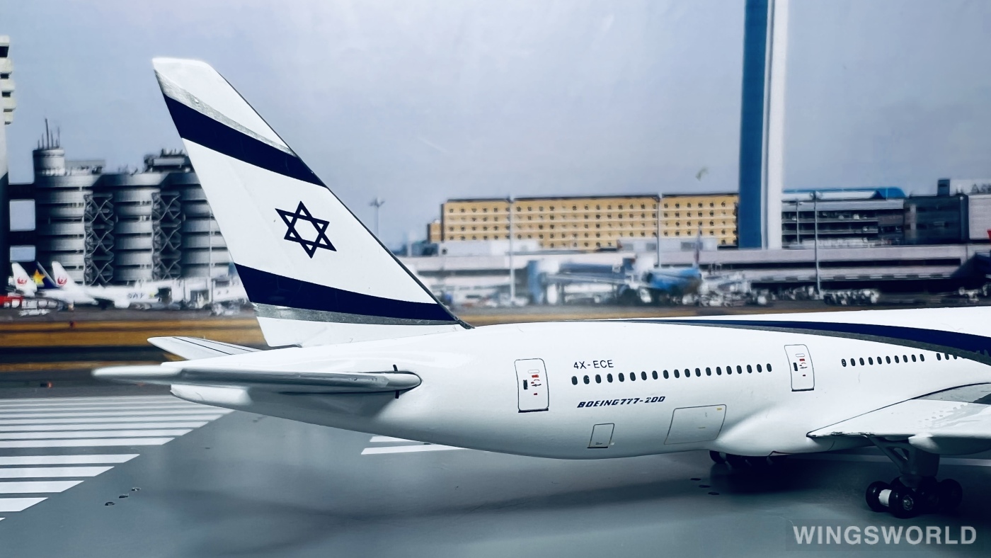 Witty 1:400 WT4772005 El Al 以色列航空 Boeing 777-200 4X-ECE