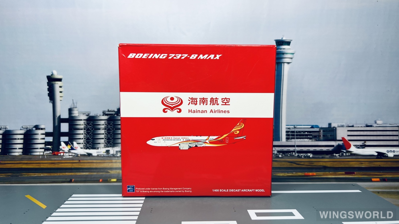 JC Wings 1:400 XX4020 Hainan Airlines 海南航空 Boeing 737 MAX 8 B-1390