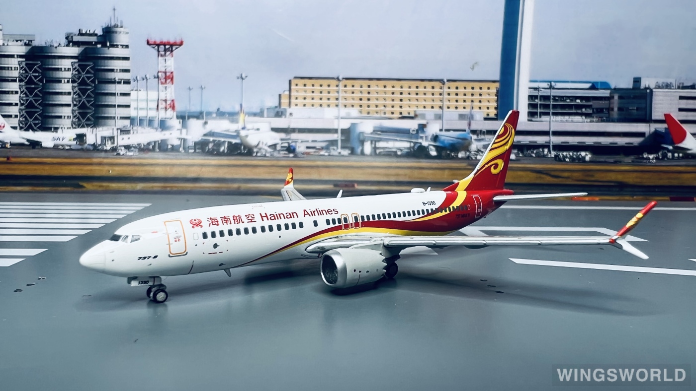 JC Wings 1:400 XX4020 Hainan Airlines 海南航空 Boeing 737 MAX 8 B-1390