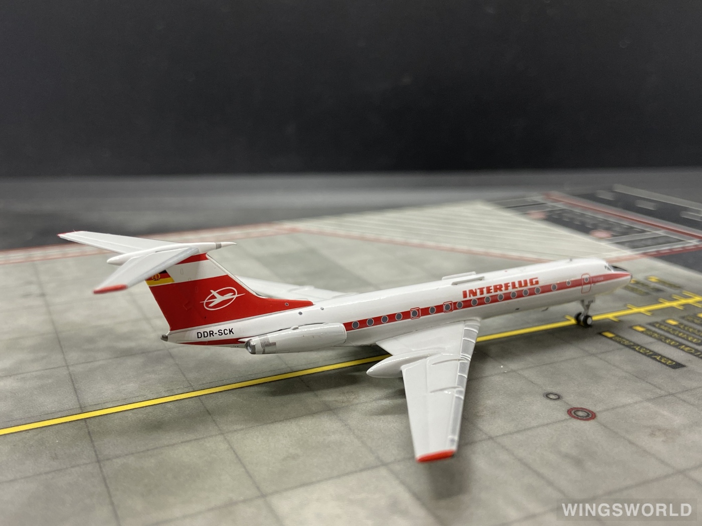 Pandamodel 1:400 202115 Interflug 东德航空 Tupolev TU-134 DDR-SCK