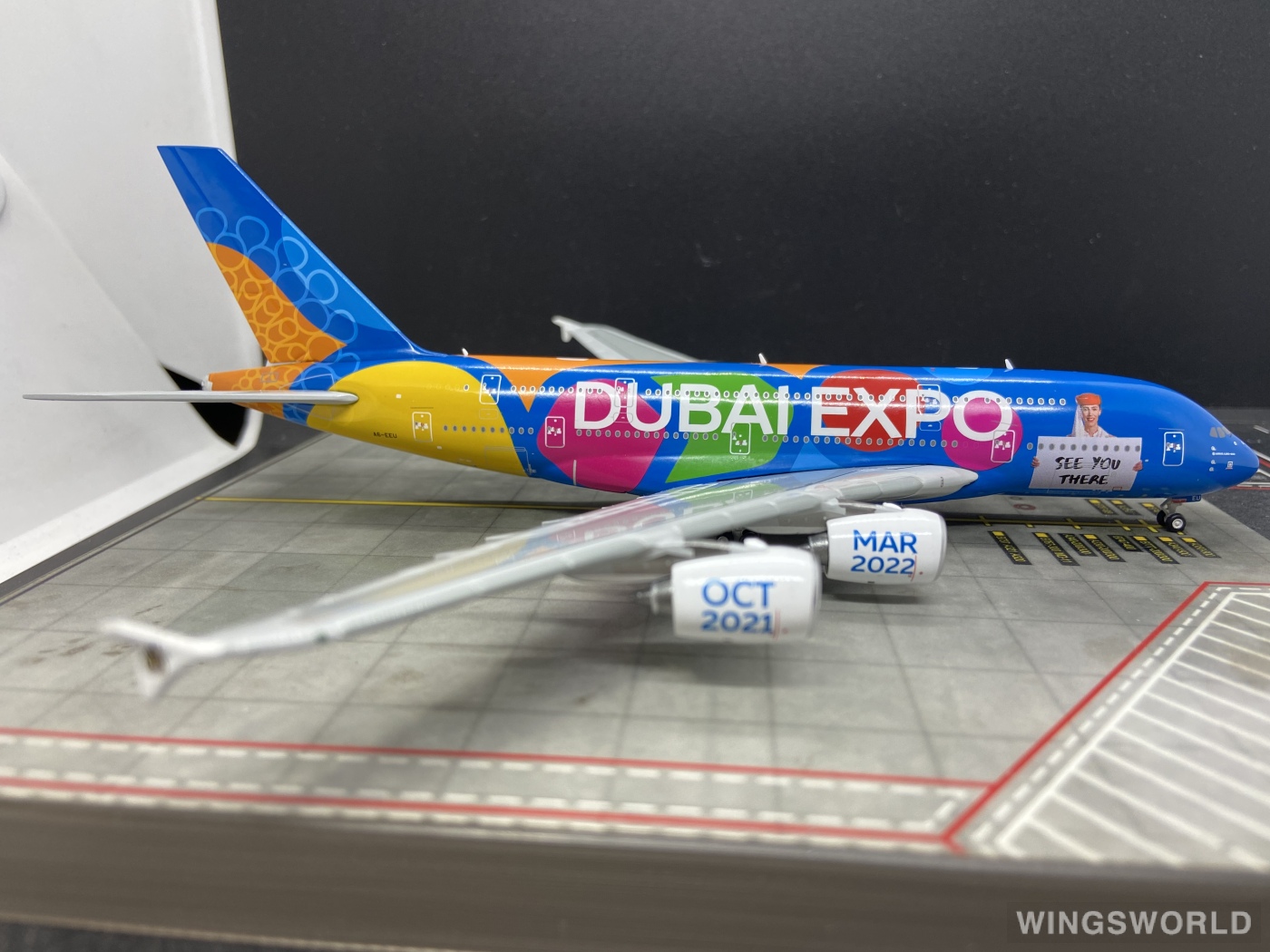 Geminijets 1:400 GJUAE2063 Emirates 阿联酋航空 Airbus A380-800 A6-EEU