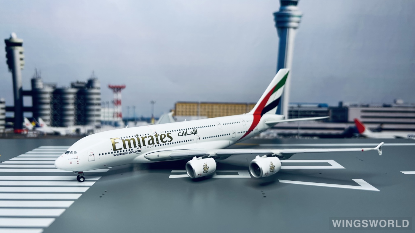 Geminijets 1:400 GJUAE2054 Emirates 阿联酋航空 Airbus A380-800 A6-EUV