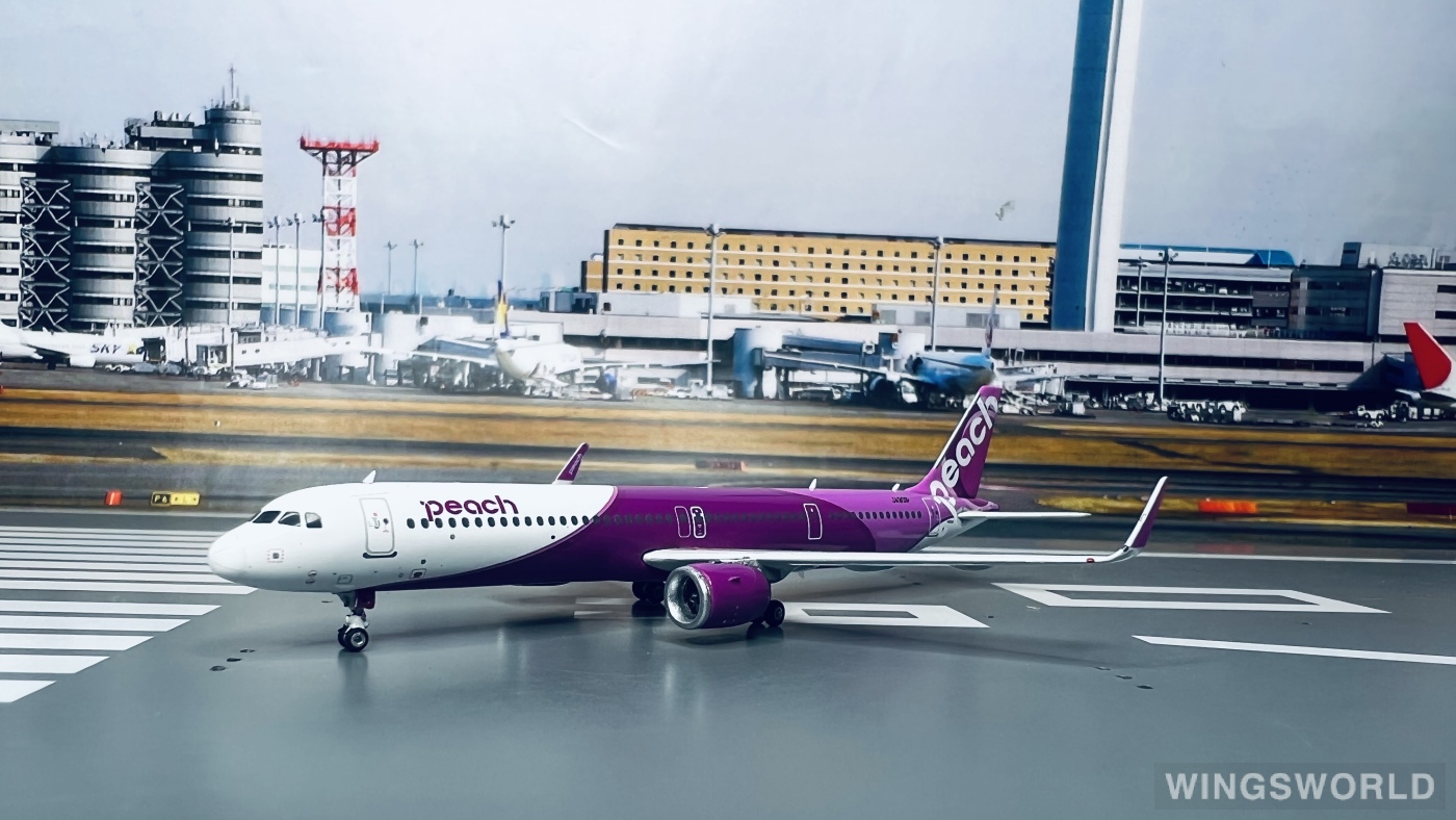 Phoenix 1:400 PH04431 Peach Aviation 乐桃航空 Airbus A321neo JA901P