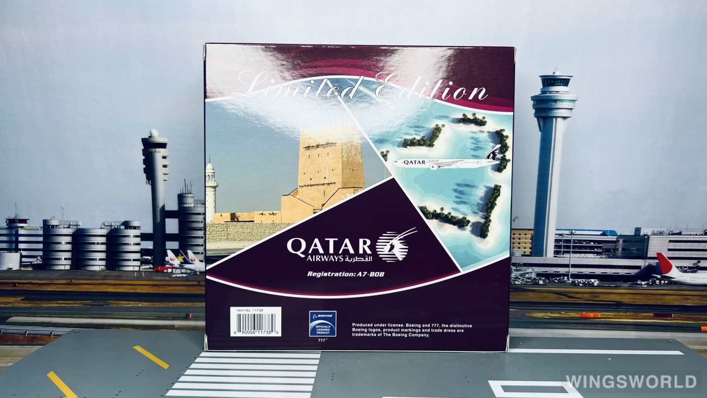 Phoenix 1:400 PH11738 Qatar 卡塔尔航空 Boeing 777-300ER A7-BOB