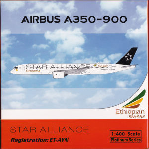 Ethiopian Airlines 埃塞俄比亚航空 Airbus A350-900 ET-AYN 星空联盟 PH11725 Phoenix 1:400