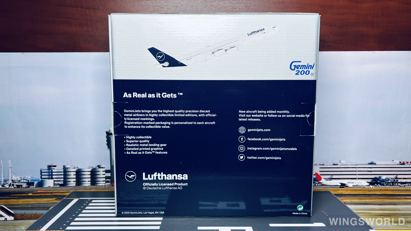 Geminijets 1:200 G2DLH817 Lufthansa 汉莎航空 Airbus A340-300 D-AIFD