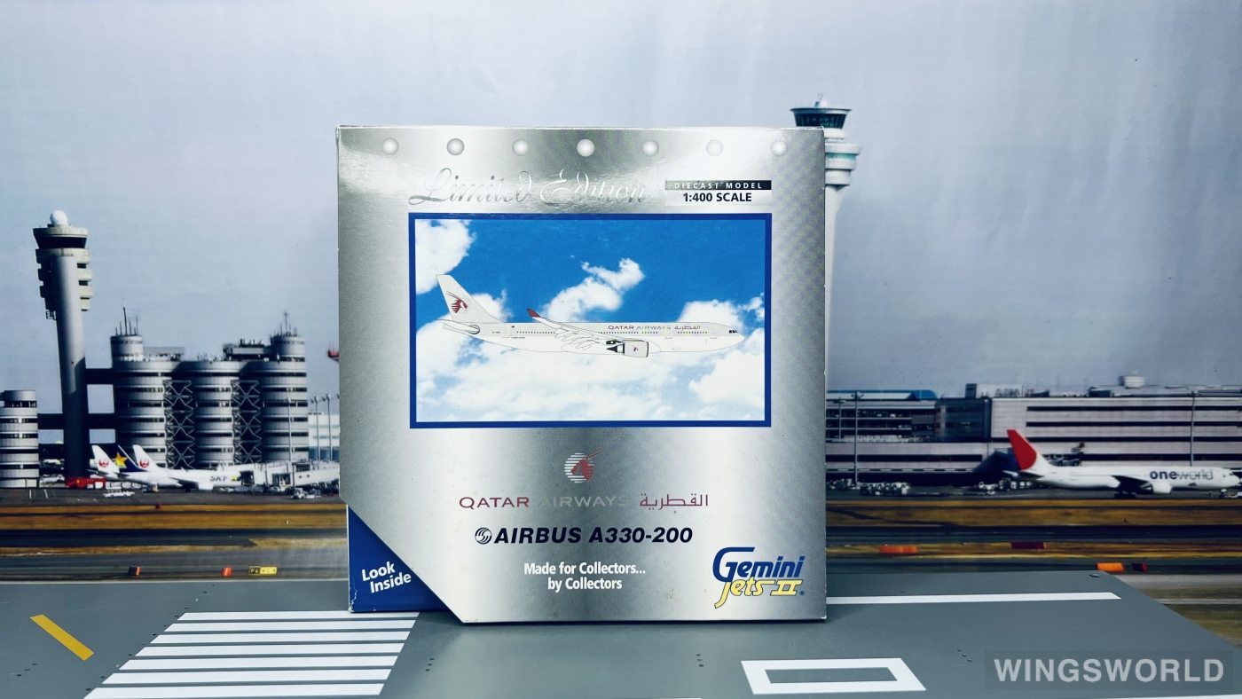 Geminijets 1:400 GJQTR418 Qatar 卡塔尔航空 Airbus A330-200 A7-ACB