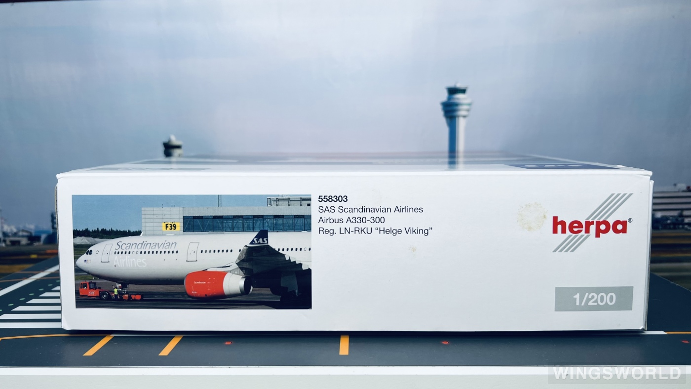Herpa 1:200 558303 SAS 北欧航空 Airbus A330-300 LN-RKU