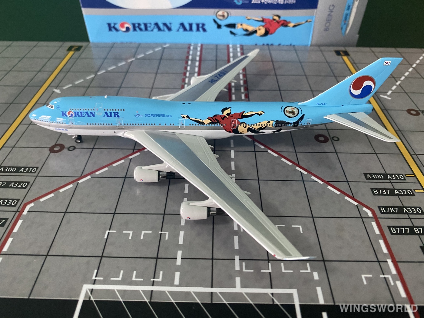 Phoenix 1:400 PH04447 Korean Air 大韩航空 Boeing 747-400 HL7491