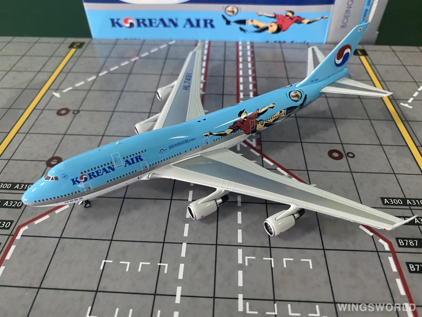 Phoenix 1:400 PH04447 Korean Air 大韩航空 Boeing 747-400 HL7491