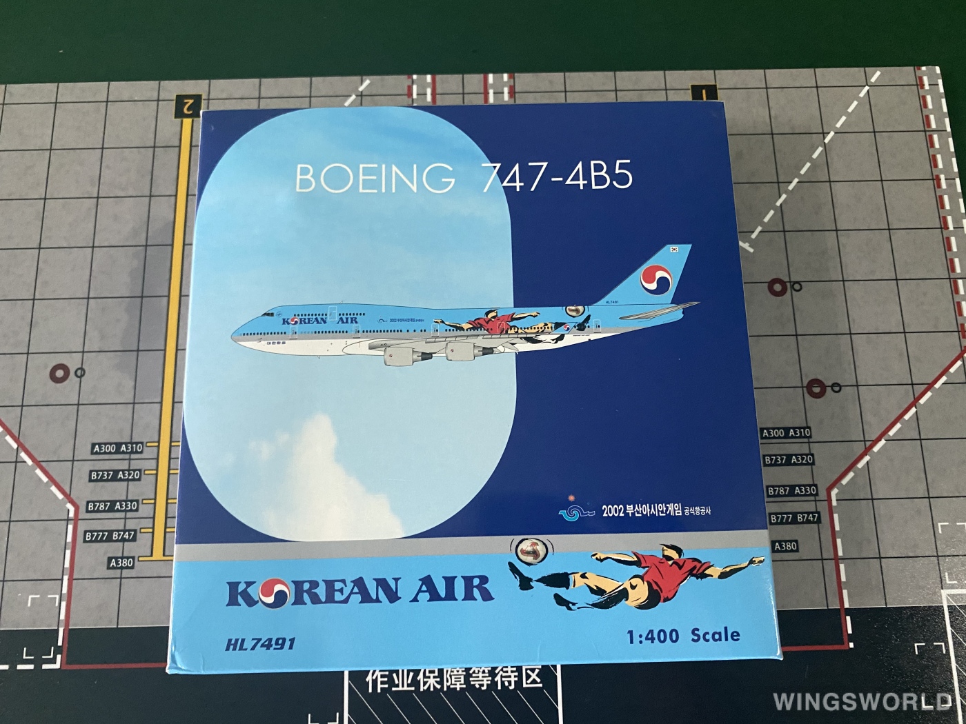 Phoenix 1:400 PH04447 Korean Air 大韩航空 Boeing 747-400 HL7491