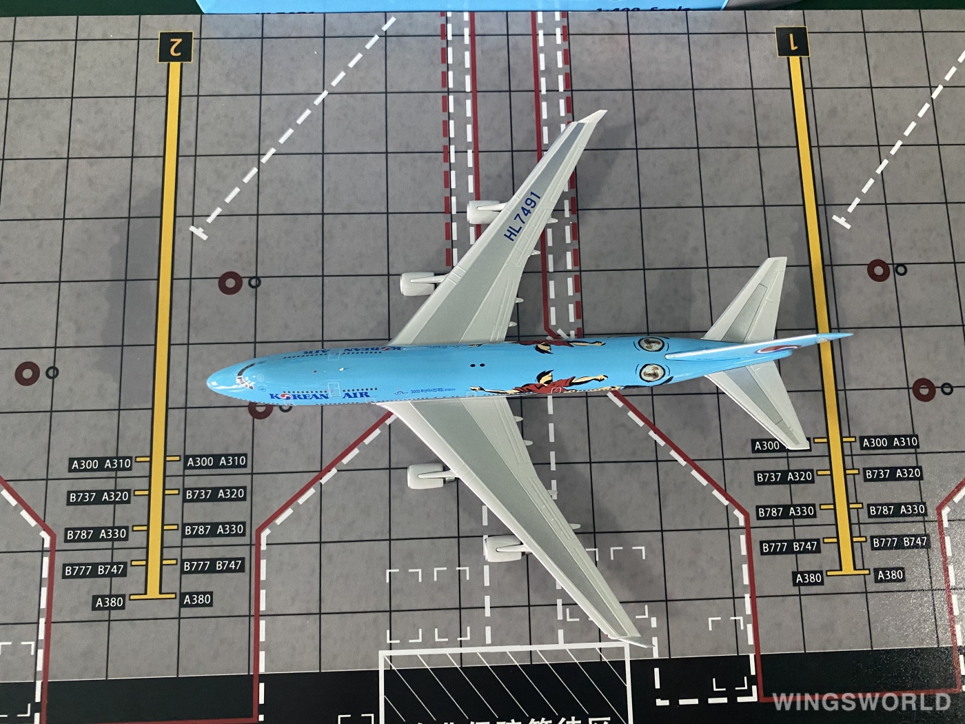 Phoenix 1:400 PH04447 Korean Air 大韩航空 Boeing 747-400 HL7491
