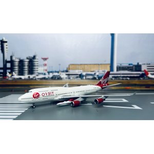 Virgin Orbit Boeing 747-400 N744VG 宇宙女孩 带火箭 XX40036 JC Wings 1:400