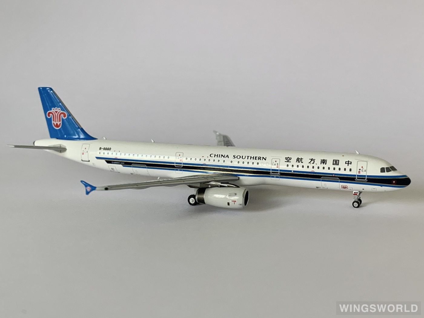 HYJLwings 1:400 HY81078 China Southern 中国南方航空 Airbus A321neo B-6660