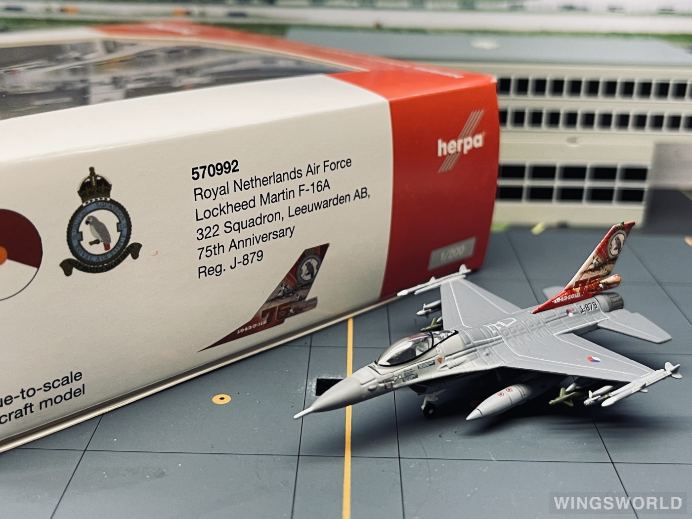 Herpa 1:200 570992 RNLAF 荷兰皇家空军 Lockheed Martin F-16 J-879