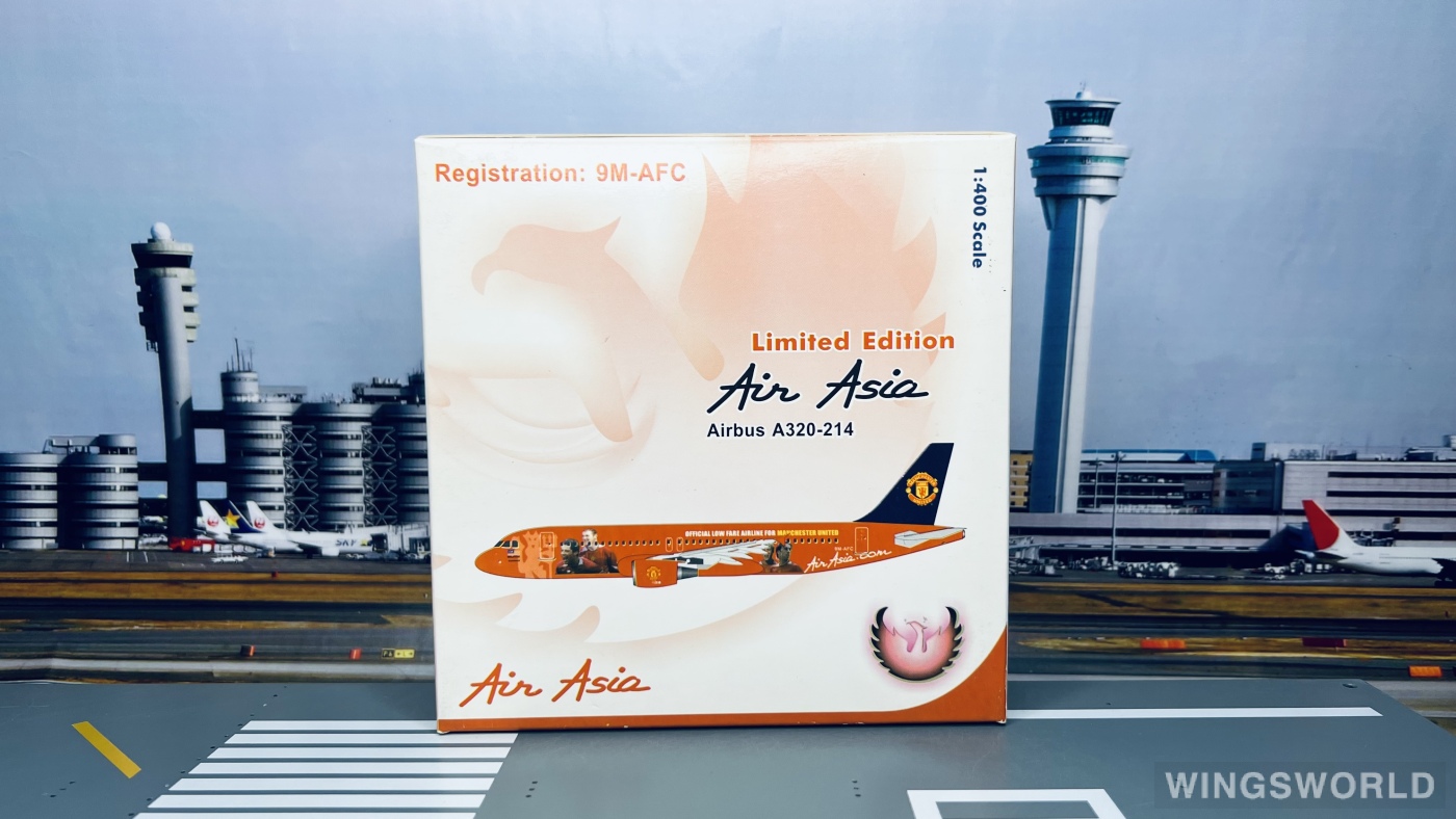 Phoenix 1:400 PH10096 AirAsia 亚洲航空 Airbus A320 9M-AFC