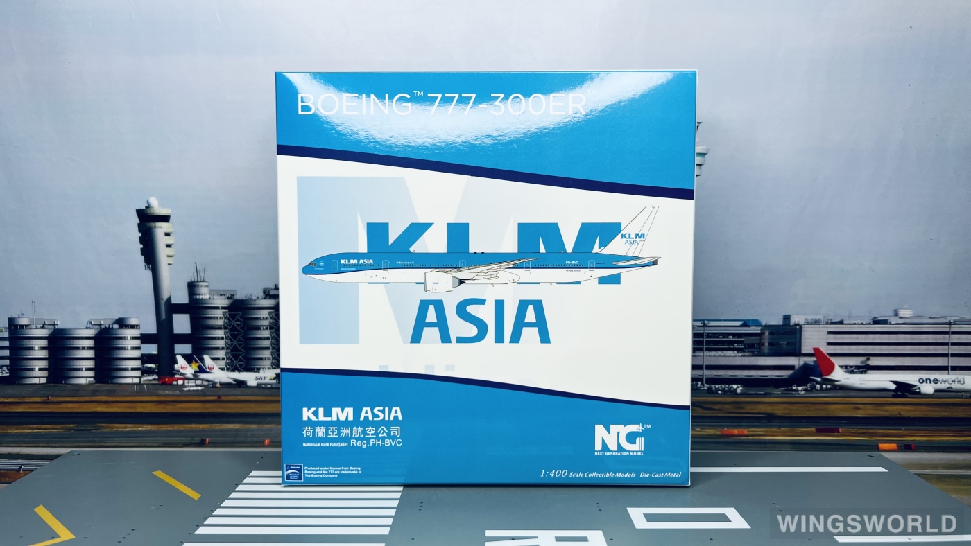 NGmodels 1:400 NG73016 KLM Asia 荷航亚洲航空公司 Boeing 777-300ER PH-BVC