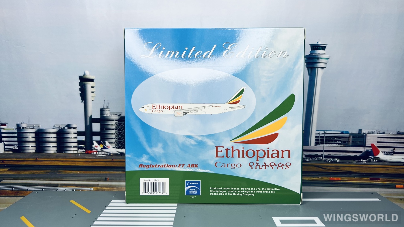 Phoenix 1:400 PH11745 Ethiopian Airlines 埃塞俄比亚航空 Boeing 777F ET-ARK