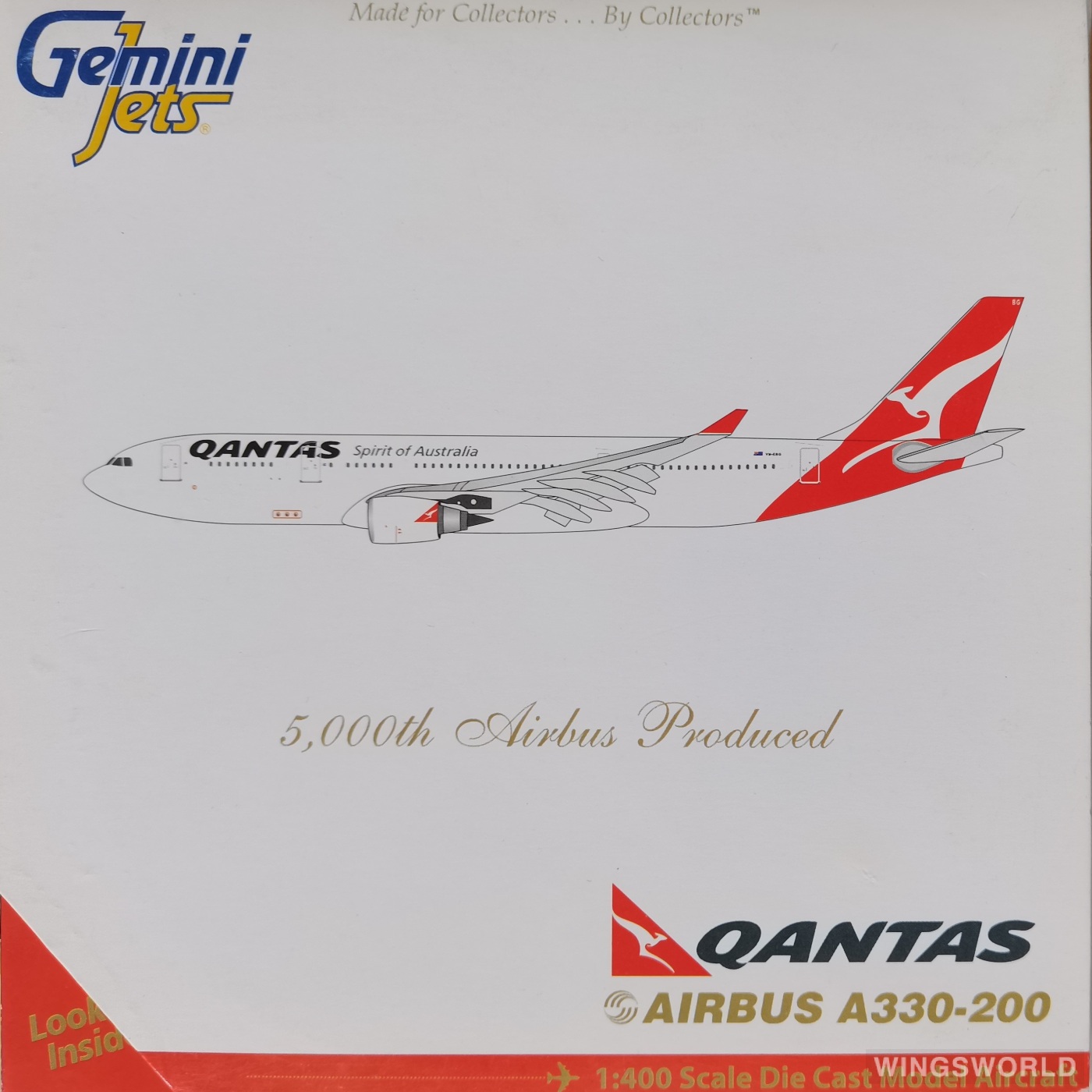 Geminijets 1:400 GJQFA857 Qantas 澳洲航空 Airbus A330-200 VH-EBG