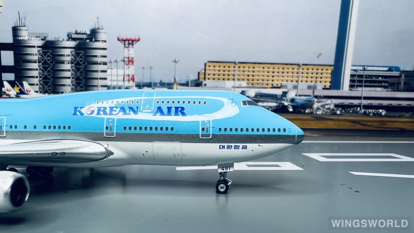 Phoenix 1:400 PH10441 Korean Air 大韩航空 Boeing 747-400 HL7491