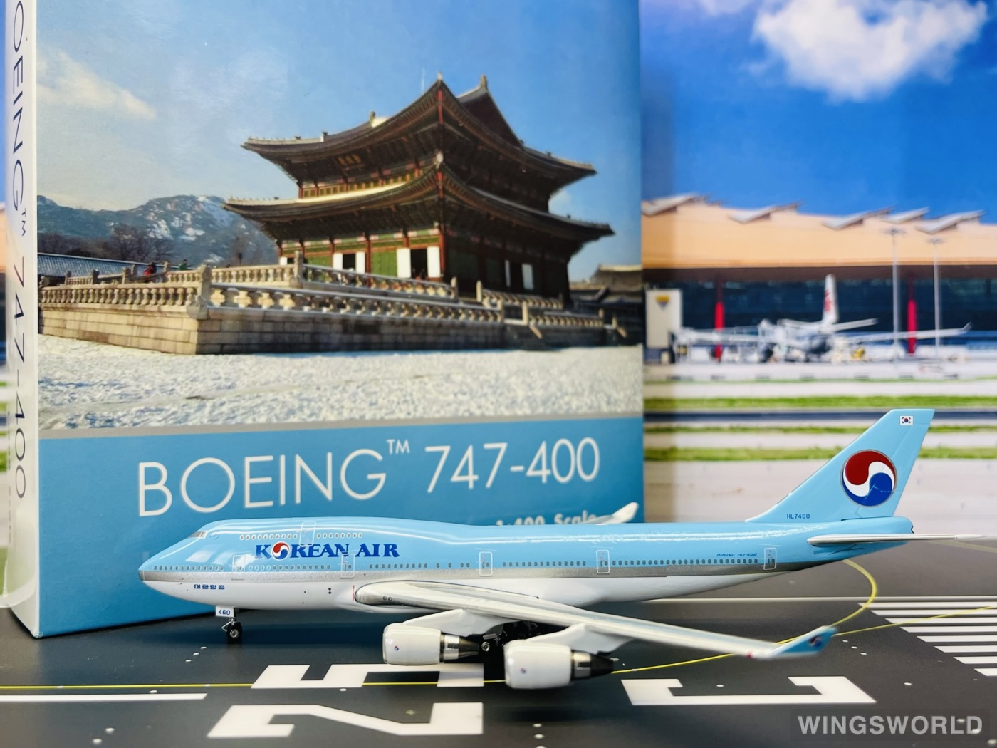 Phoenix 1:400 PH04002 Korean Air 大韩航空 Boeing 747-400 HL7460