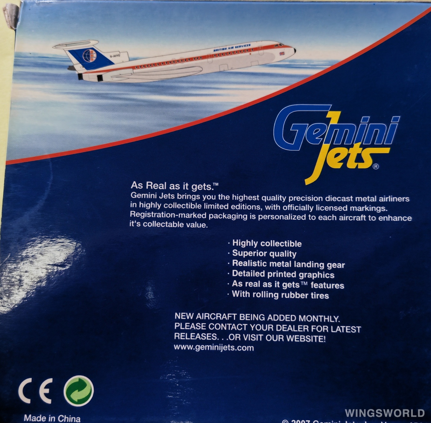 Geminijets 1:400 GJBKS771 BKS Air Transport Hawker Siddeley Trident G-AVYD