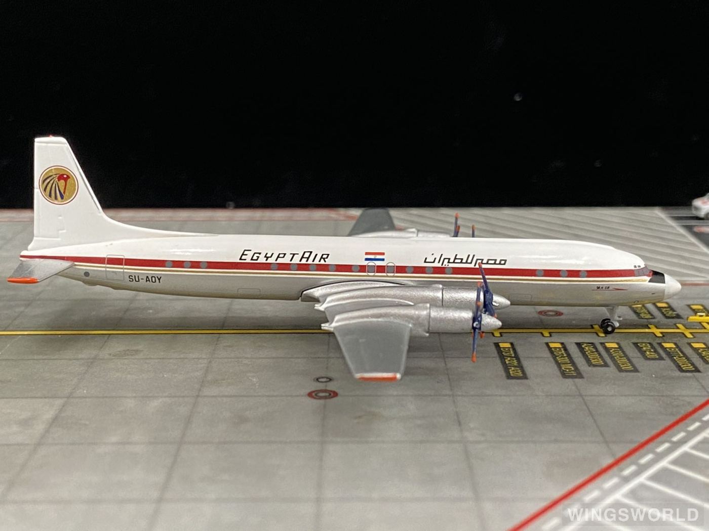 AeroClassics 1:400 AC411098 EgyptAir 埃及航空 Ilyushin Il-18 SU-AOY