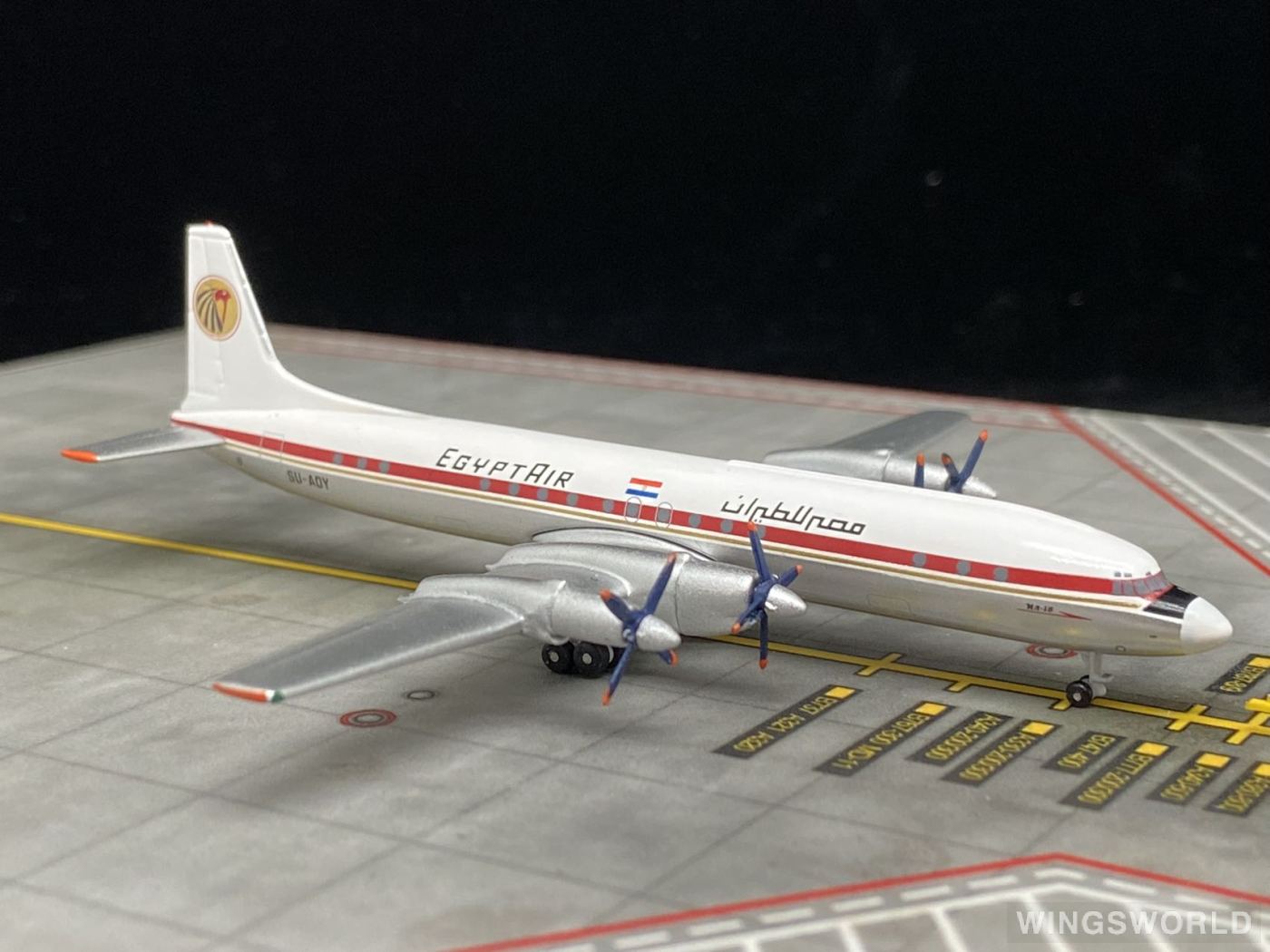 AeroClassics 1:400 AC411098 EgyptAir 埃及航空 Ilyushin Il-18 SU-AOY