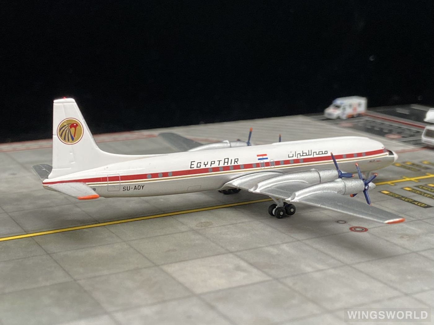 AeroClassics 1:400 AC411098 EgyptAir 埃及航空 Ilyushin Il-18 SU-AOY