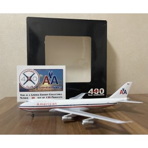 American Airlines 美国航空 Boeing 747-100 N743PA 1970s - PanAm Hybrid colors. Exclusive for Hangar Club members. HC-009 Big Bird 1:400
