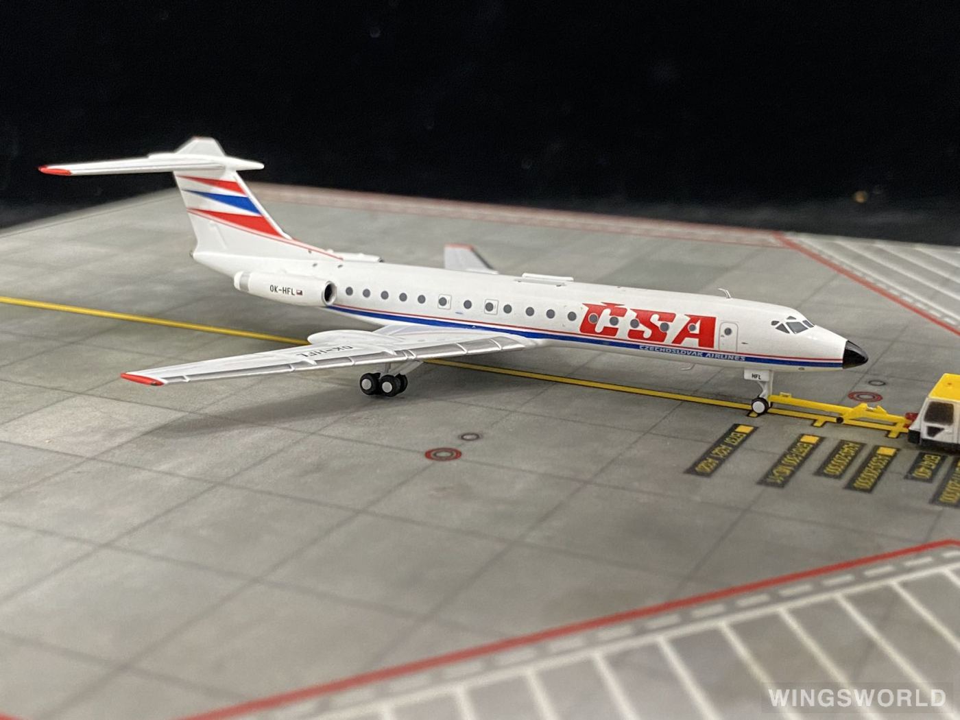 Pandamodel 1:400 202205 Czech Airlines 捷克航空 Tupolev TU-134 OK-HFL