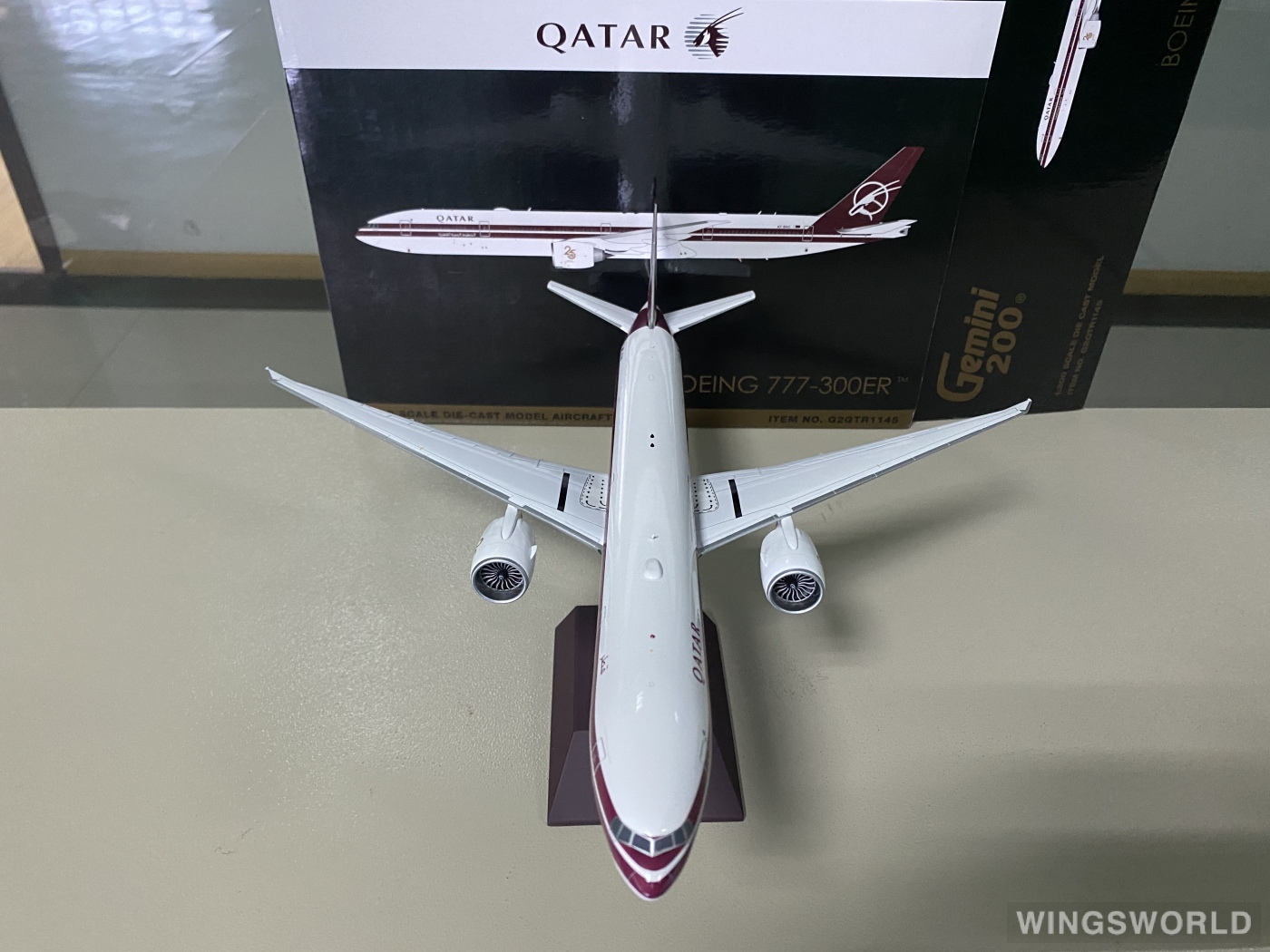 Geminijets 1:200 G2QTR1145 Qatar 卡塔尔航空 Boeing 777-300ER A7-BAC