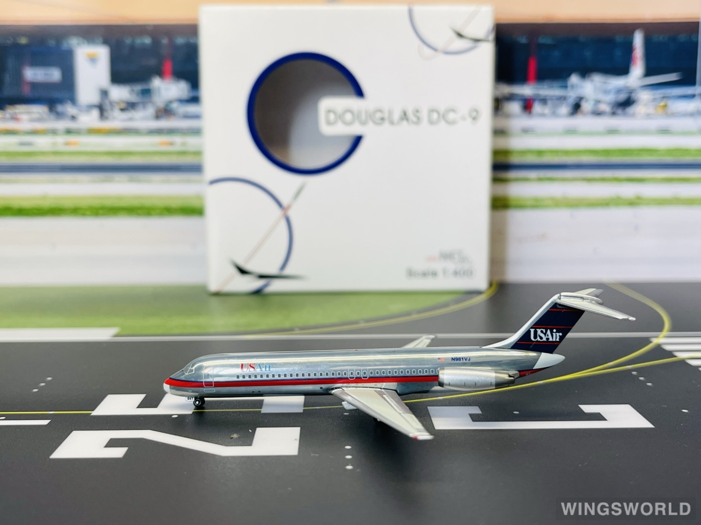 netmodels@ 1:400 NETN981VJ US Airways 全美航空 McDonnell Douglas DC-9 N981VJ