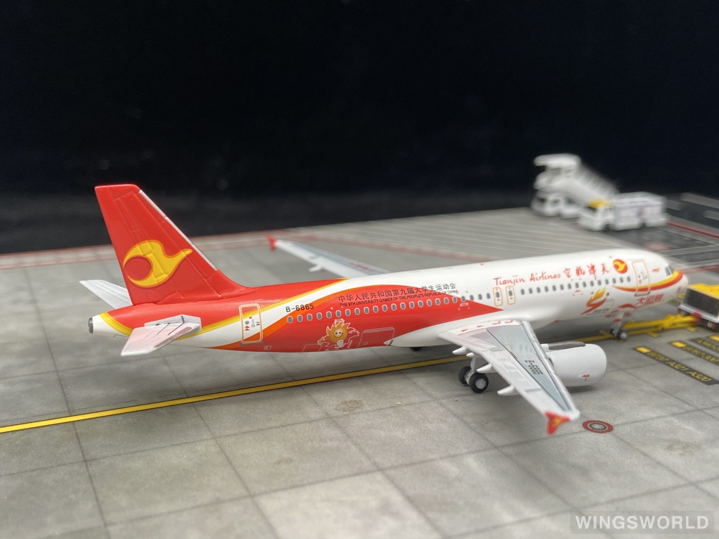 Pandamodel 1:400 SKY-PM-031 Tianjin Airlines 天津航空 Airbus A320 B-6865