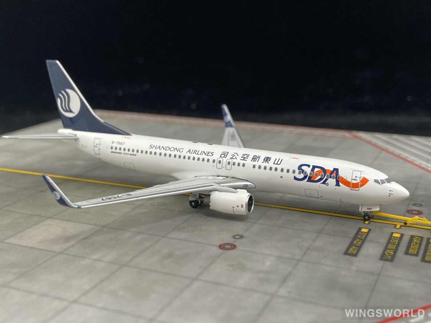 Pandamodel 1:400 PM-B-7567 Shandong Airlines 山东航空 Boeing 737-800 B-7567
