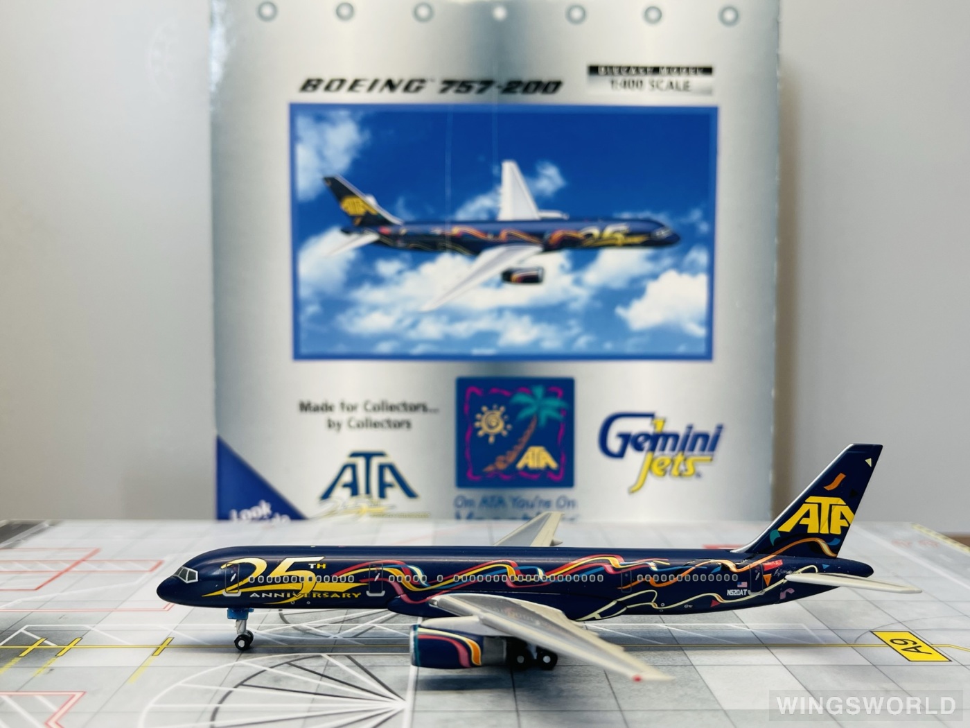 Geminijets 1:400 GJATA086 ATA Airlines Boeing 757-200 N520AT