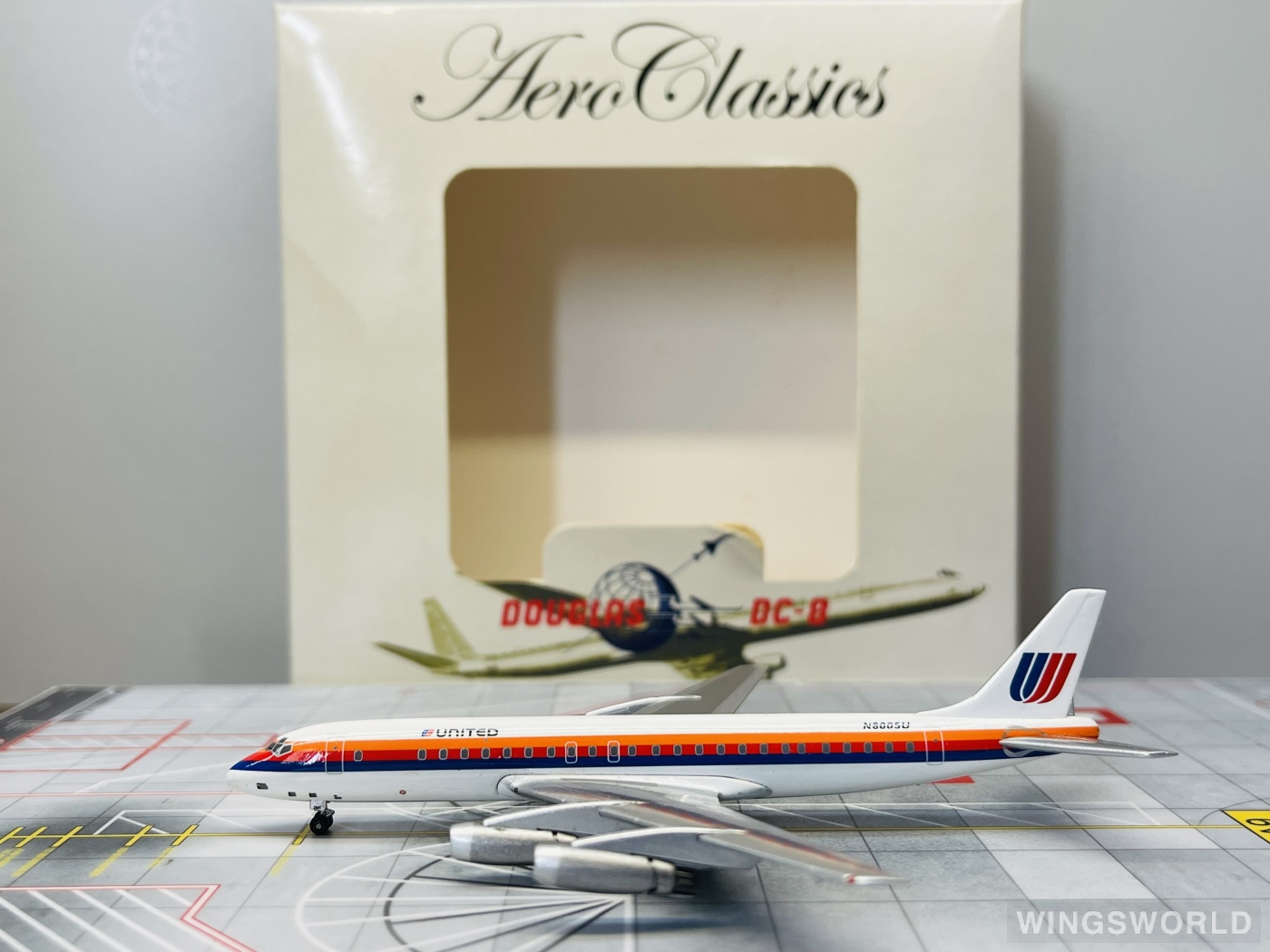 AeroClassics 1:400 ACN8005U United Airlines 美国联合航空 Douglas DC-8 N8005U