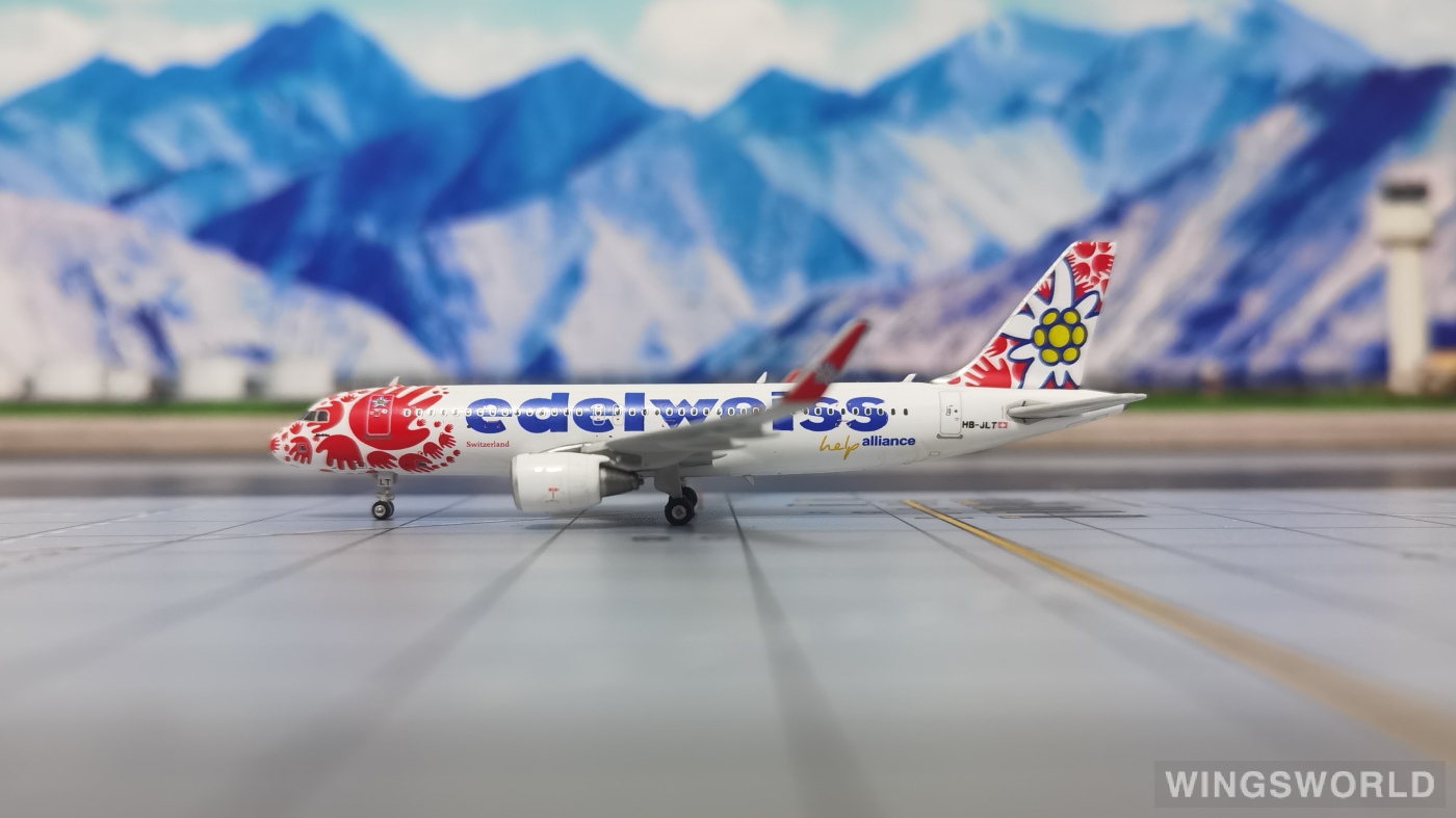 Phoenix 1:400 PH11766 Edelweiss Air 雪绒花航空 Airbus A320 HB-JLT