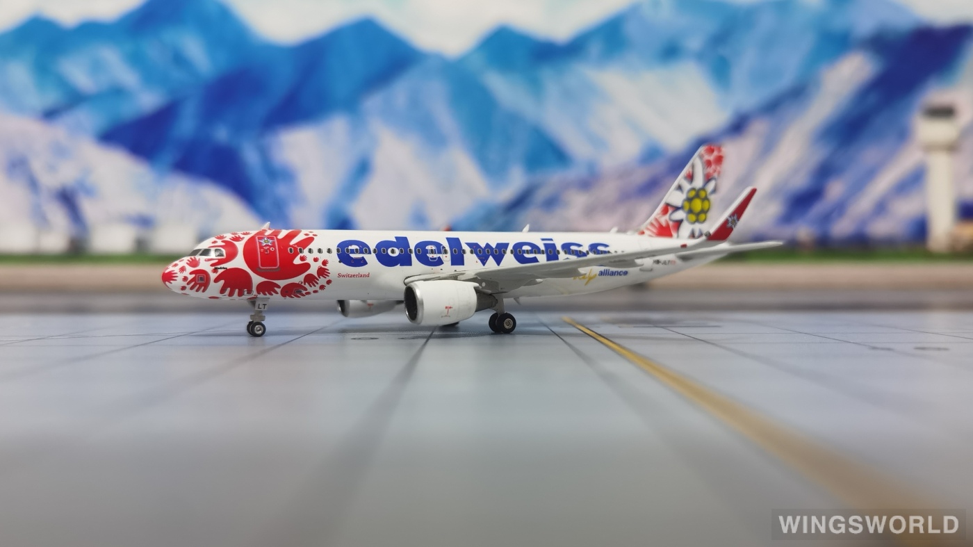 Phoenix 1:400 PH11766 Edelweiss Air 雪绒花航空 Airbus A320 HB-JLT
