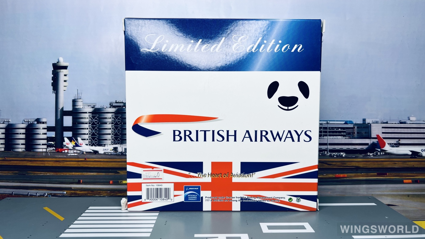 Phoenix 1:400 PH10840 British Airways 英国航空 Boeing 777-200 G-YMMH