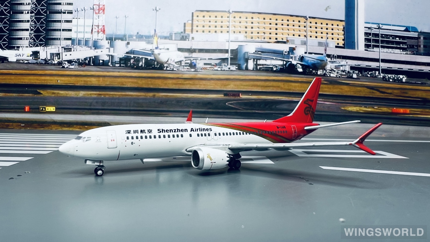 JC Wings 1:400 XX4067 Shenzhen Airlines 深圳航空 Boeing 737 MAX 8 B-1146