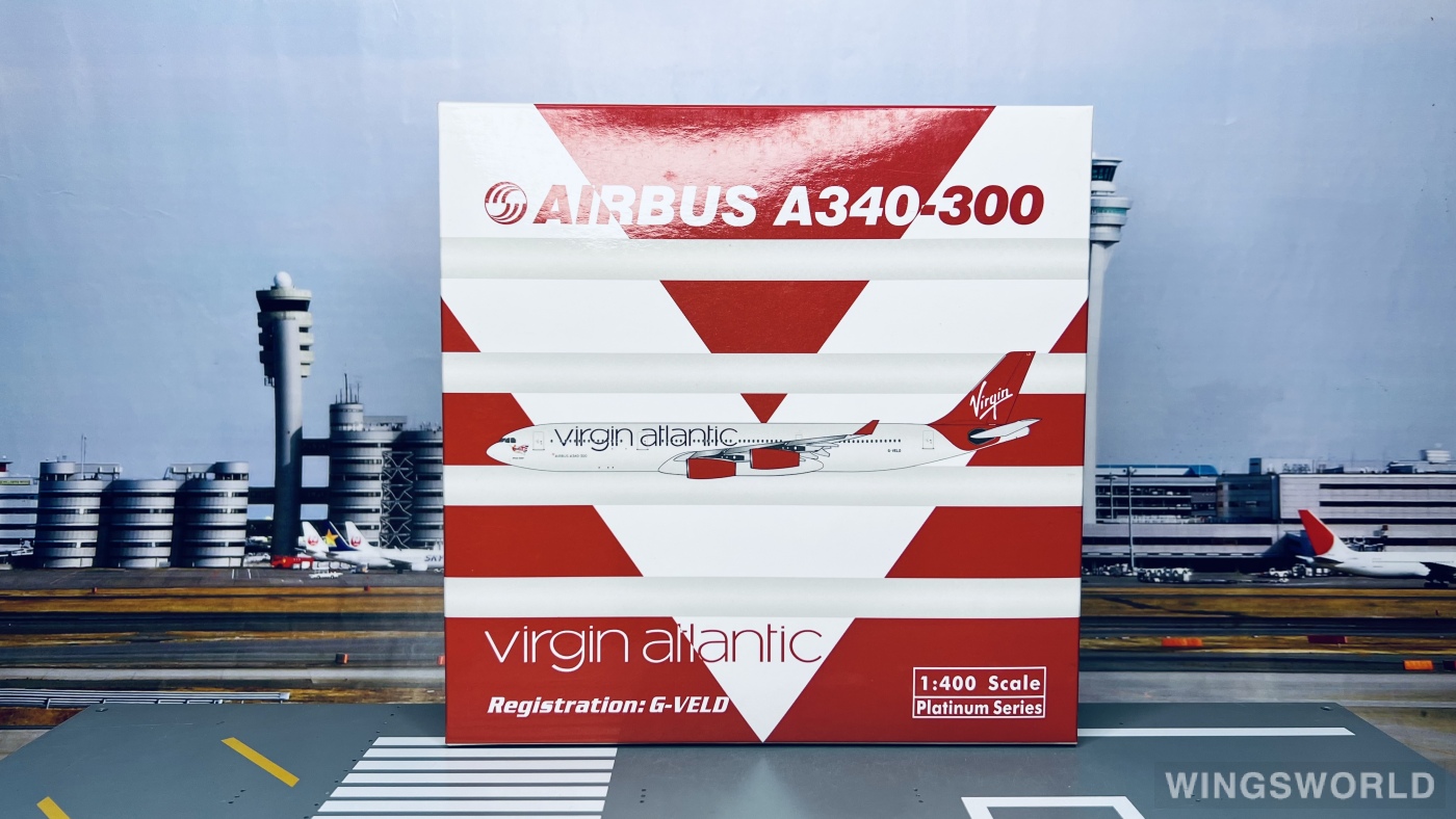 Phoenix 1:400 PH10556 Virgin Atlantic Airways 维珍航空 Airbus A340-300 G-VELD